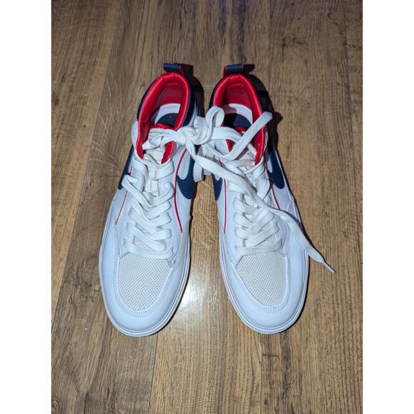 Nike React Leo SB Size 11 White Midnight Navy FD0268-100 - Picture 2 of 9